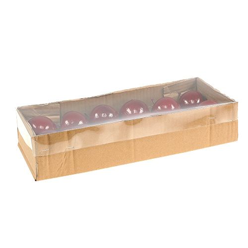 Floristik24 Műgyümölcs alma pirosra festve Ø5,5cm 12db