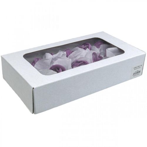 tételeket Műrózsa lila viasz rózsa dekoratív rózsa viasz Ø6cm 18 db