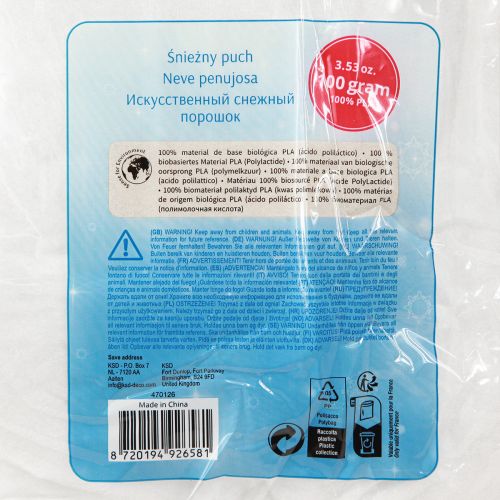 tételeket Műhó Bolyhos műhó Bio alapú 100g × 2db