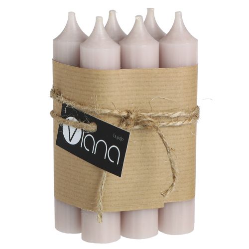 tételeket Rövid pálcás gyertyák színe világos rózsaszín 21×110mm 6 db