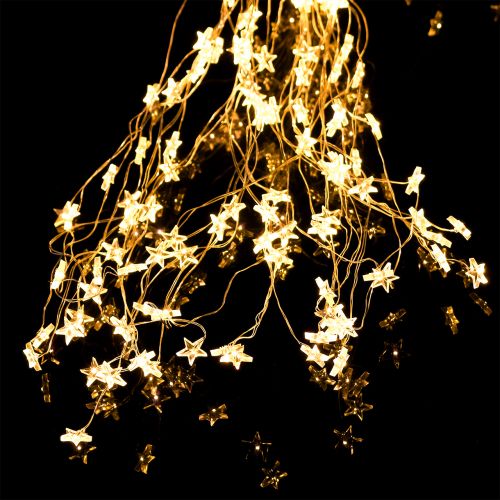 LED fényköteg csillag külső 320 1m ezüst / meleg fehér