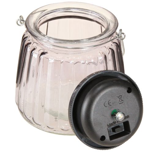 tételeket LED Kerti Világító Üveg Solar függesztő lila Ø10,5cm 2db