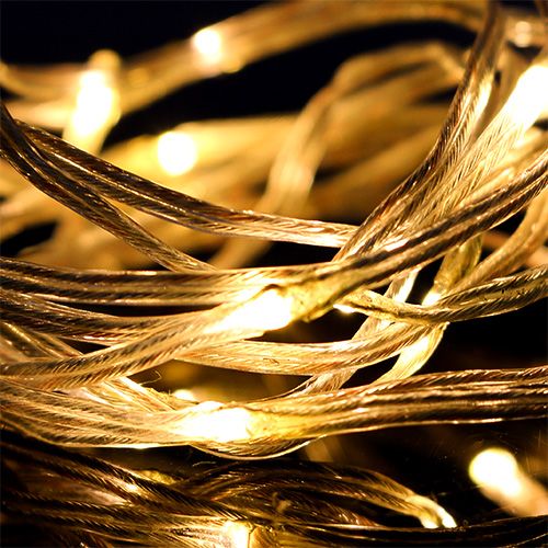 tételeket LED tündérfények 20 beltéri 2m meleg fehér időzítő elemes 6 db