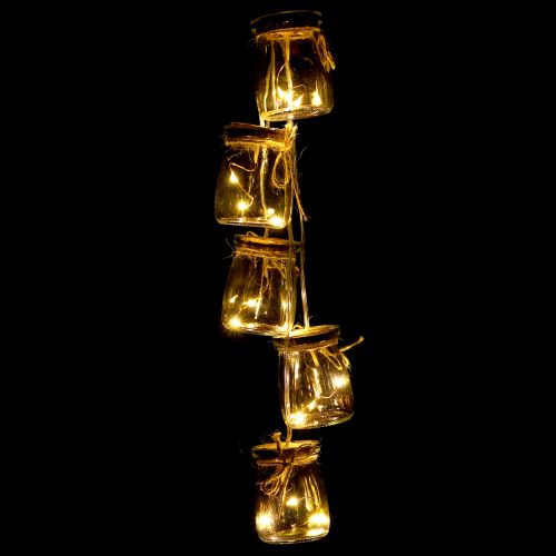 Floristik24 LED fénylánc üveg meleg fehér 70cm 15 fény