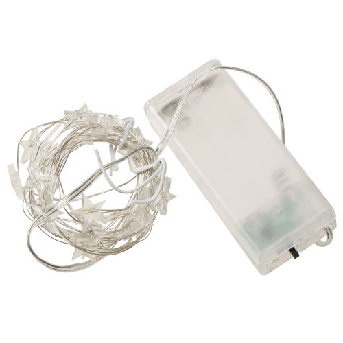 tételeket LED tündérfények csillagokkal 20 mikro LED meleg fehér időzítővel 6 darab