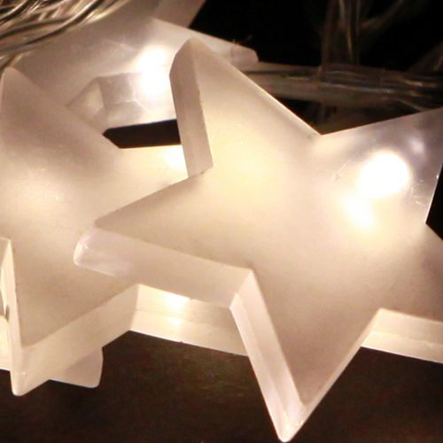 tételeket LED tündér világít csillagok időzítővel 10 LED meleg fehér 90cm