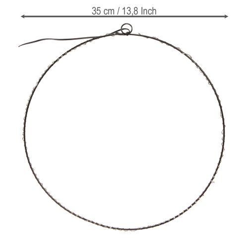 tételeket LED gyűrű függeszthető fémből 110L meleg fehér beltéri Ø35cm