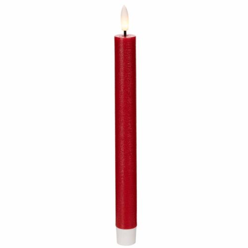 LED-es kúpos gyertya, piros,