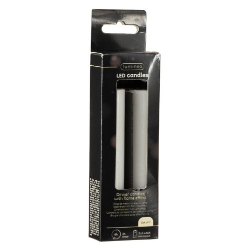 tételeket LED pálcikás gyertya fehér viaszgyertya LED meleg fehér 14,5 cm 2 darab