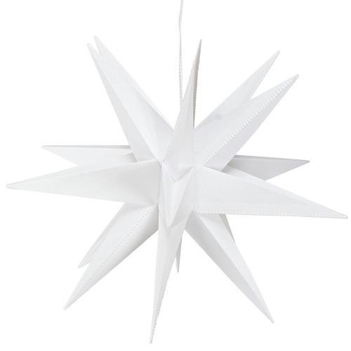 Floristik24 LED csillag 3D fehér időzítő akkumulátor külső Ø30cm H74cm