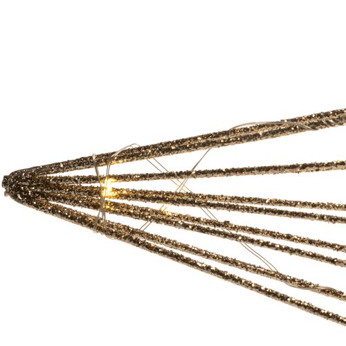 LED-es dekorcsillag drótból, beltéri használatra, elemes, 51 cm | Floristik24.hu