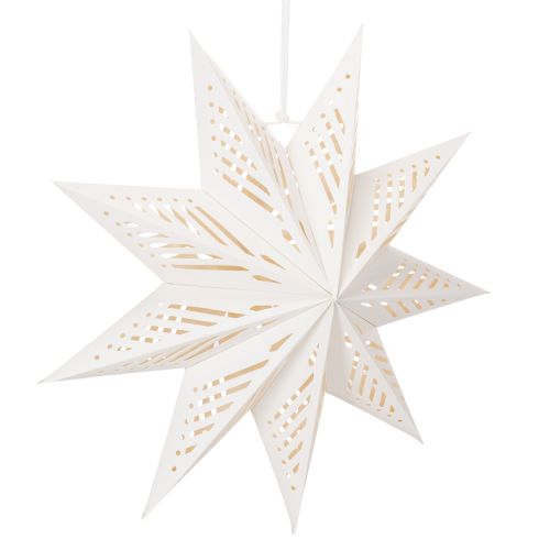 Karácsonyi csillag LED dekoráció függőbe, meleg fehér, beltéri, 38 cm vétel | Floristik24.hu