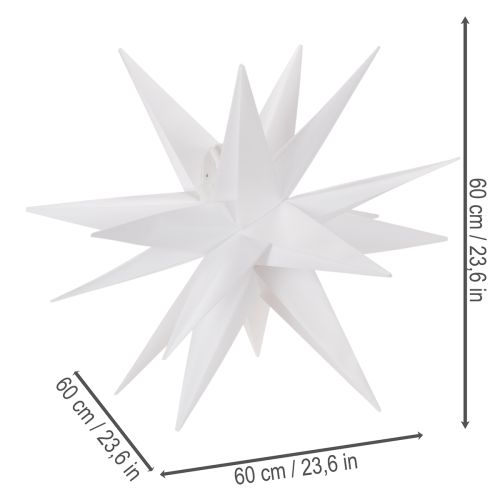 LED Csillag Karácsonyi Csillag Meleg Fehér Időzítő Kültéri 60cm | Floristik24.hu