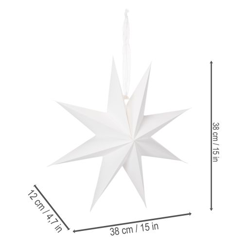 LED függőcsillag időzítővel, meleg fehér, kültéri, 38 cm | Floristik24.hu
