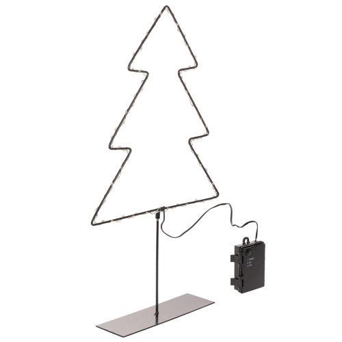 LED-es karácsonyfa, elemes, beltéri asztaldísz, 47 cm