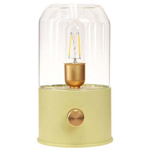 tételeket LED asztali lámpa retro asztali lámpa meleg fehér zöld H19,5cm