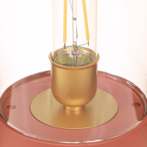 Floristik24 LED asztali lámpa retro LED fény meleg fehér barna H19,5cm