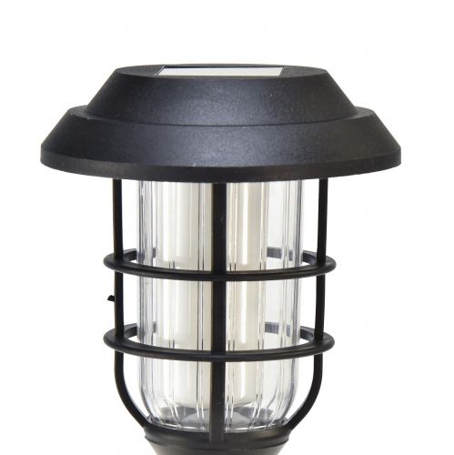 Floristik24 LED-es zseblámpa Napelemes kerti zseblámpa fekete meleg fehér H42cm