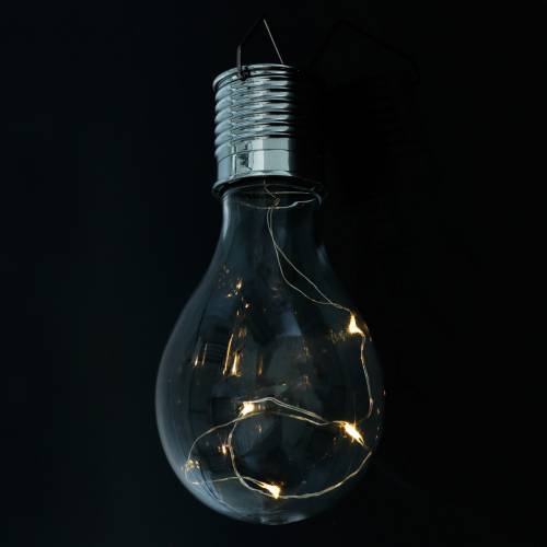 Floristik24 Kerti dekorációs napelemes LED izzó meleg fehér H15cm 5db