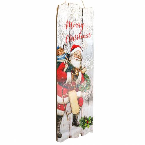 Floristik24 LED-es falfestmény Mikulás "Merry Christmas" 21 × 60 cm Akkumulátorhoz