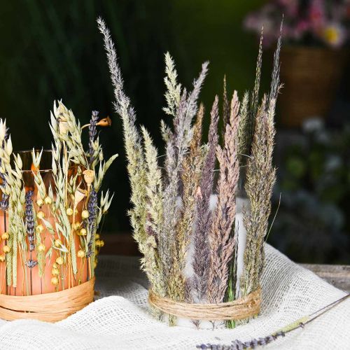 Floristik24 LED gyertya üvegben lánghatású, beltéri gyertya meleg fehér, LED időzítővel, elemes Ø7,5 H12,5cm