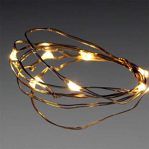 Floristik24 LED-es fénylánc 10 darab akkumulátorhoz meleg fehér