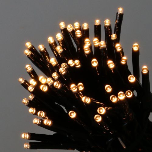 LED-es lámpalánc 144 fekete, meleg fehér külső 1,2m