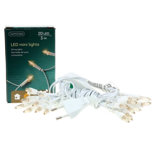 Floristik24 LED mini lánc 20L fehér meleg fehér 3m