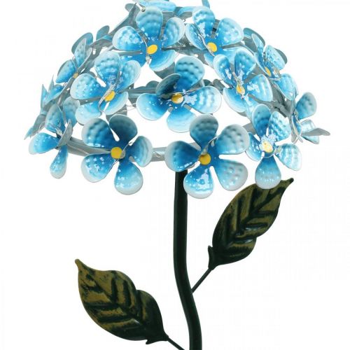Floristik24 LED krizantém, világító kerti dekoráció, fém dekoráció kék L55cm Ø15cm