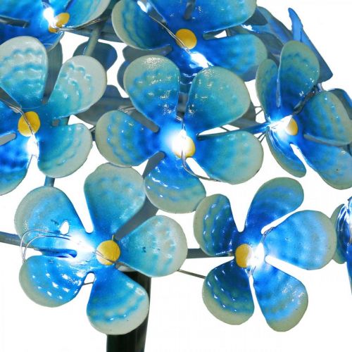 Floristik24 LED krizantém, világító kerti dekoráció, fém dekoráció kék L55cm Ø15cm