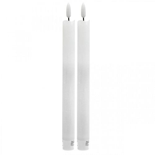 Floristik24 LED gyertyaviasz asztali gyertya meleg fehér elemhez Ø2cm 24cm 2db