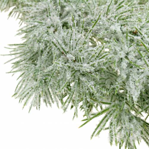 Floristik24 Vörösfenyő füzér csillámmal és hóval 160cm