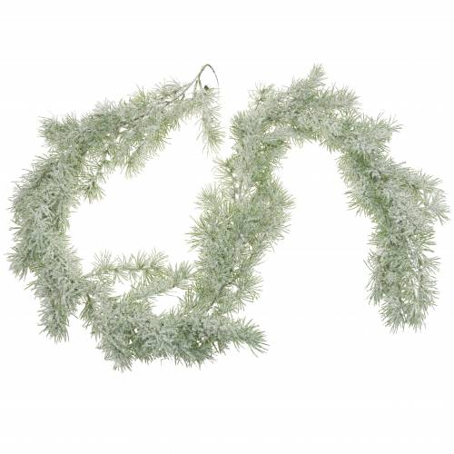 Floristik24 Vörösfenyő füzér csillámmal és hóval 160cm