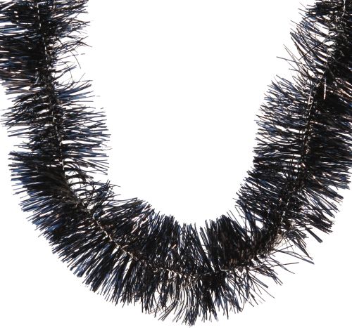 Floristik24 Talmi füzér karácsonyfa fekete színben 270cm 2db
