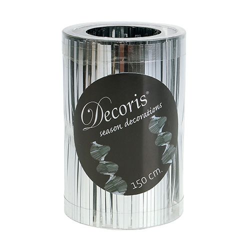 Floristik24 Talmi spirálfüzér 1,5 m ezüst