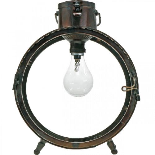 Floristik24 Napelemes lámpa fém lámpa erkély deco ipari kivitelben Ø23cm