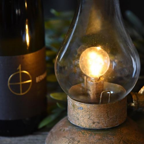 Floristik24 Antik díszlámpa, sárgaréz színű LED lámpa, vintage megjelenés H19cm SZ13,5cm