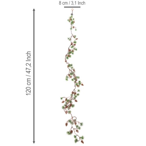Műfenyő füzér tobozokkal és tűágakkal, 120 cm | Floristik24.hu