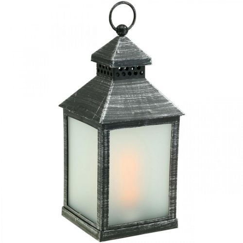 Floristik24 LED lámpás időzítővel Deco lámpás Vintage ezüst H23cm