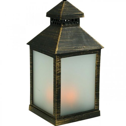 Floristik24 LED lámpa időzítővel Deco lámpás Vintage Gold H23cm