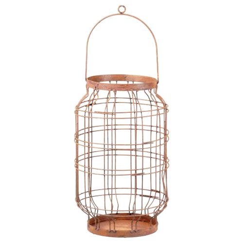 Kerti lámpás fém patinás fogantyú vintage Ø19,5cm