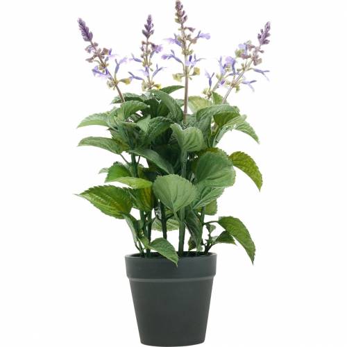 Floristik24 Mesterséges levendula cserépben, levendula cserép, mediterrán műnövény