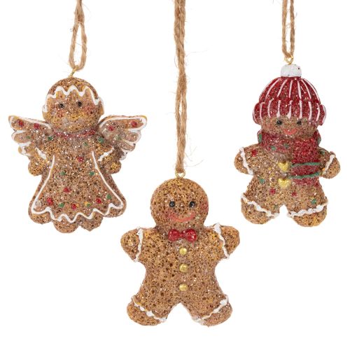 Dekoratív Függődíszek, Mesterséges Mézeskalács Figurák, 7 cm, 3 Darab vétel | Floristik24.hu