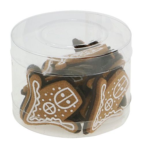 Floristik24 Mézeskalács házikó 4,5cm ragasztóponttal 12 db