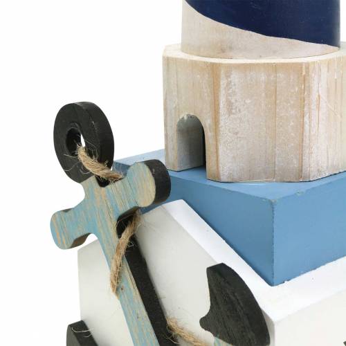 Floristik24 Tengerészeti dekorációs világítótorony sötétkék 34cm