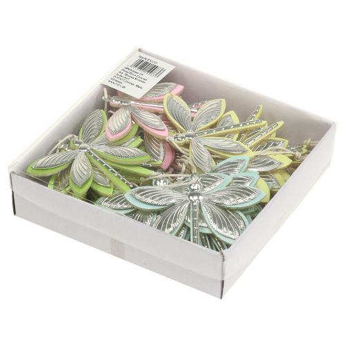 Floristik24 Akasztható szitakötők, vegyes színek 7cm x 5,5cm 28db