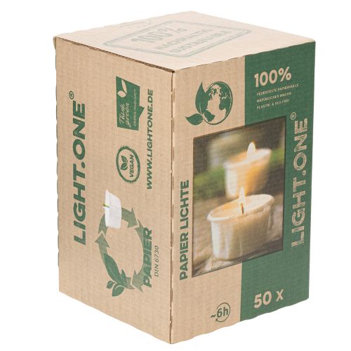 tételeket Papírtokos mécses ünnepi alkalmakra és hangulatos pillanatokra Light One 4cm 50db