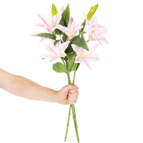 Műliliom virág, szárvirág, dekoráció, 68 cm, 3 darab | Floristik24.hu