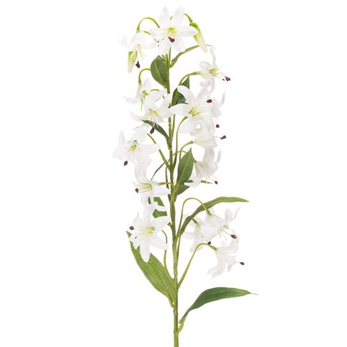 Műfehér liliom hosszú virágággal, dekoratív, 80 cm