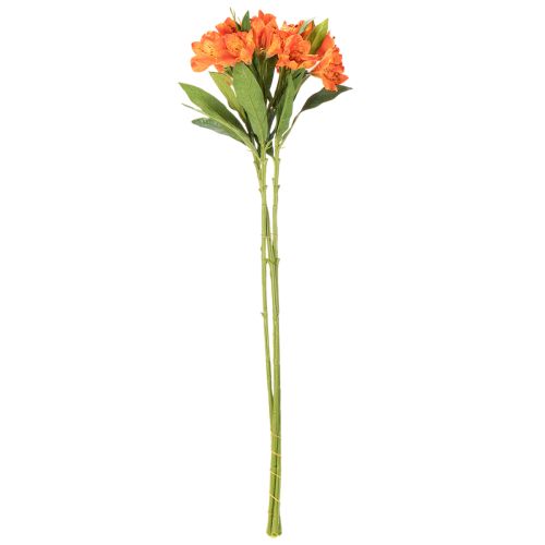 Műalstroemeria narancsvirág, műcsokor dekoráció, 75cm, 3 darab | Floristik24.hu